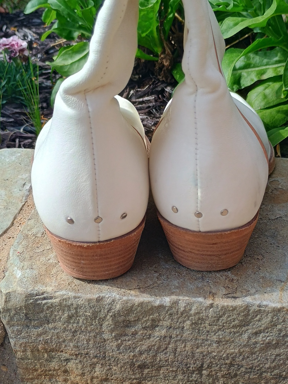 We The Free Free People White Leather Montage Western Cowboy Boots Size 39.5 - Picture 5 of 9